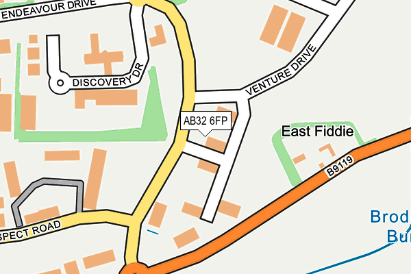 AB32 6FP map - OS OpenMap – Local (Ordnance Survey)