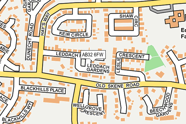 AB32 6FW map - OS OpenMap – Local (Ordnance Survey)