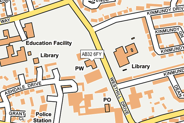 AB32 6FY map - OS OpenMap – Local (Ordnance Survey)