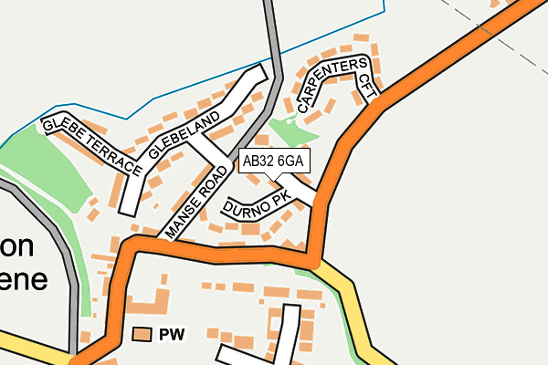 AB32 6GA map - OS OpenMap – Local (Ordnance Survey)