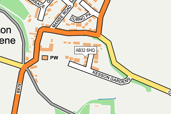 AB32 6HQ map - OS OpenMap – Local (Ordnance Survey)