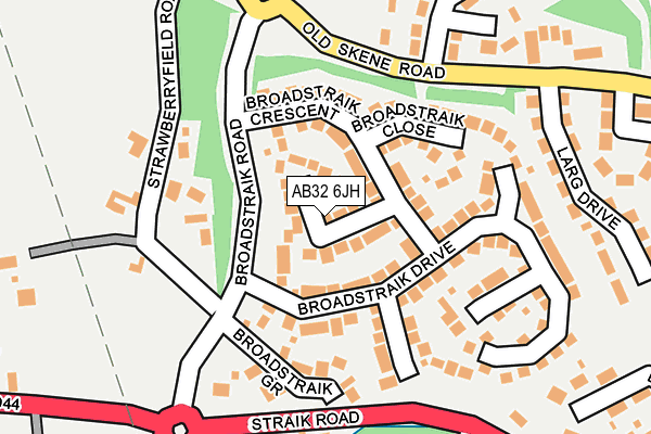 AB32 6JH map - OS OpenMap – Local (Ordnance Survey)