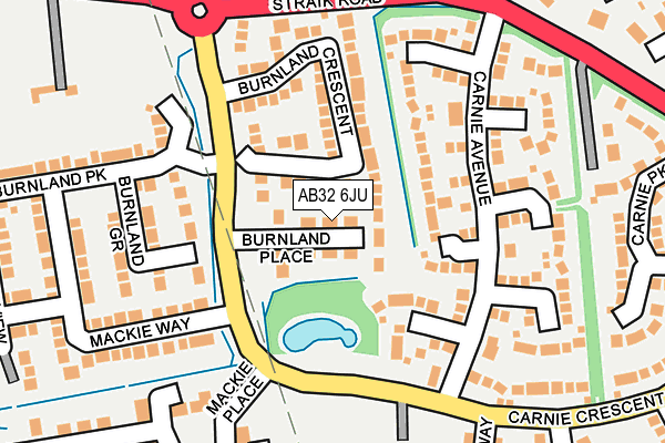 AB32 6JU map - OS OpenMap – Local (Ordnance Survey)