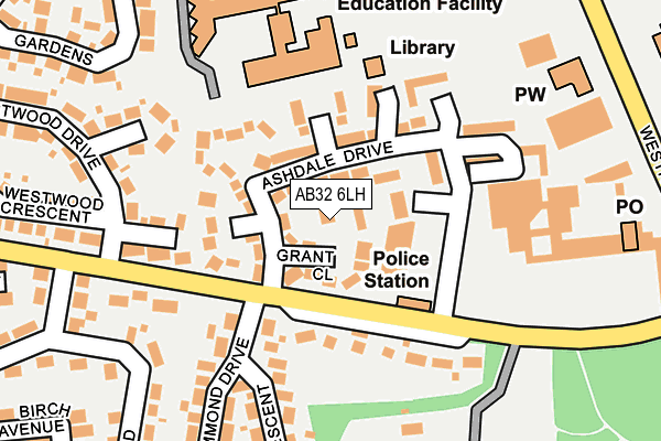 AB32 6LH map - OS OpenMap – Local (Ordnance Survey)