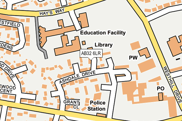 AB32 6LR map - OS OpenMap – Local (Ordnance Survey)