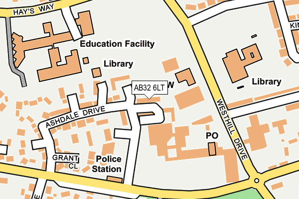 AB32 6LT map - OS OpenMap – Local (Ordnance Survey)