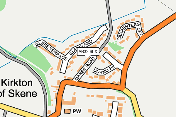 AB32 6LX map - OS OpenMap – Local (Ordnance Survey)