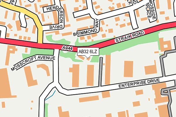AB32 6LZ map - OS OpenMap – Local (Ordnance Survey)
