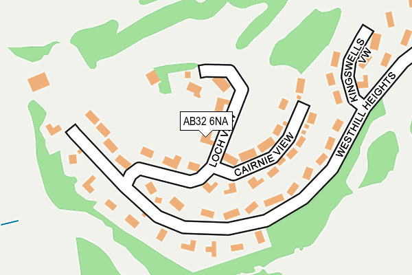 AB32 6NA map - OS OpenMap – Local (Ordnance Survey)