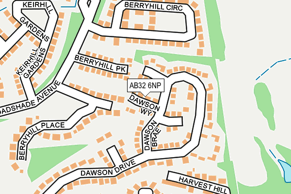 AB32 6NP map - OS OpenMap – Local (Ordnance Survey)