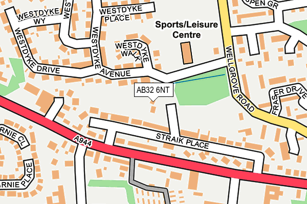 AB32 6NT map - OS OpenMap – Local (Ordnance Survey)