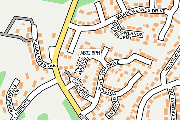 AB32 6PH map - OS OpenMap – Local (Ordnance Survey)