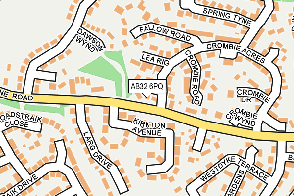 AB32 6PQ map - OS OpenMap – Local (Ordnance Survey)