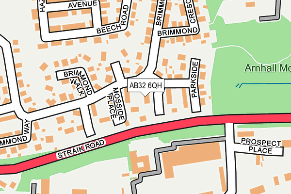 AB32 6QH map - OS OpenMap – Local (Ordnance Survey)