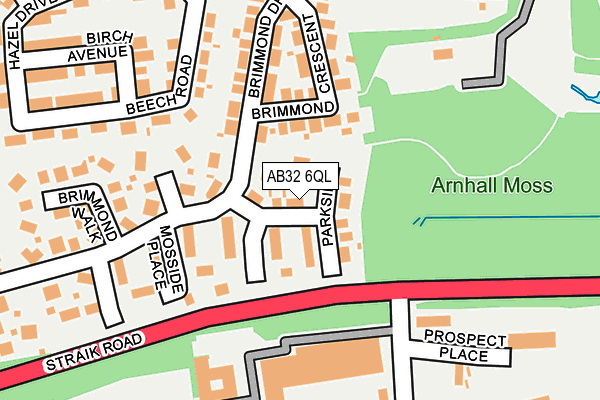AB32 6QL map - OS OpenMap – Local (Ordnance Survey)