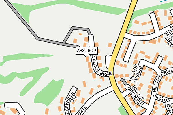 AB32 6QP map - OS OpenMap – Local (Ordnance Survey)