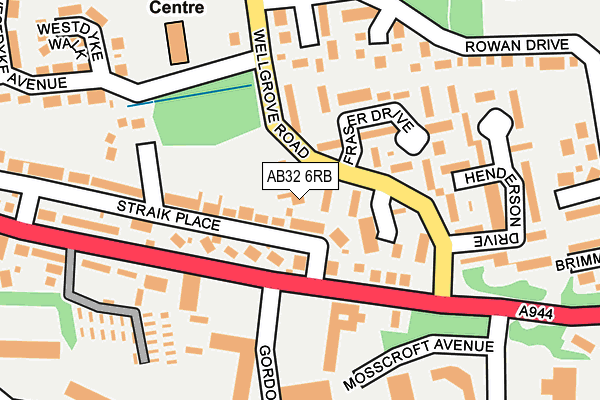 AB32 6RB map - OS OpenMap – Local (Ordnance Survey)