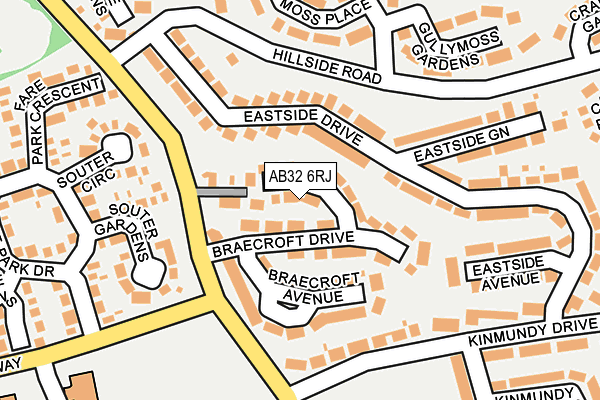 AB32 6RJ map - OS OpenMap – Local (Ordnance Survey)