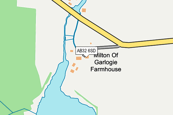 AB32 6SD map - OS OpenMap – Local (Ordnance Survey)