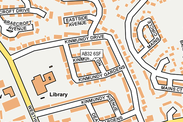 AB32 6SF map - OS OpenMap – Local (Ordnance Survey)