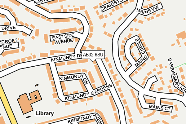 AB32 6SU map - OS OpenMap – Local (Ordnance Survey)