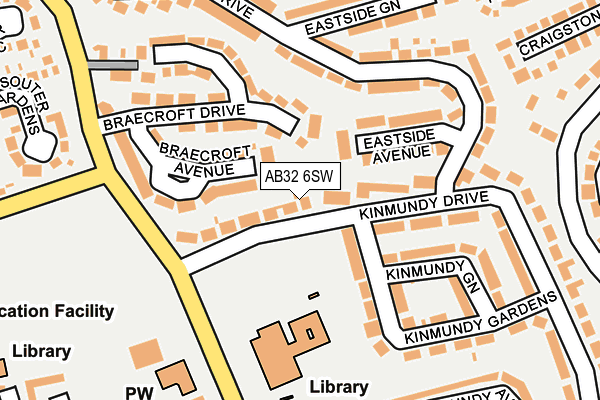 AB32 6SW map - OS OpenMap – Local (Ordnance Survey)