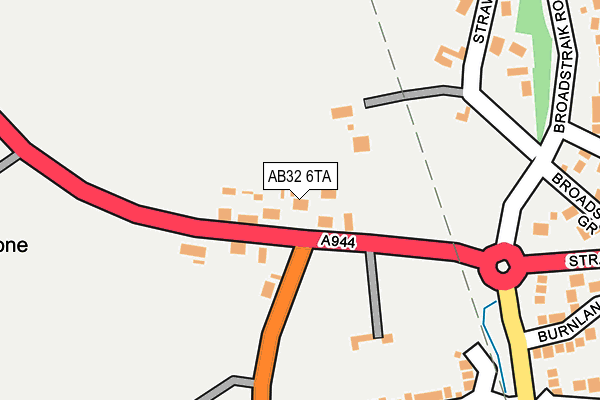 AB32 6TA map - OS OpenMap – Local (Ordnance Survey)