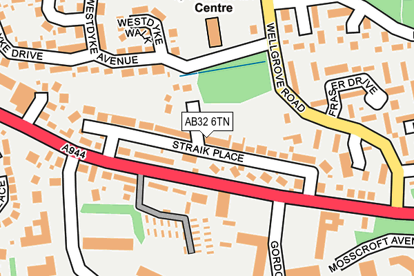 AB32 6TN map - OS OpenMap – Local (Ordnance Survey)