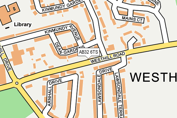 AB32 6TS map - OS OpenMap – Local (Ordnance Survey)