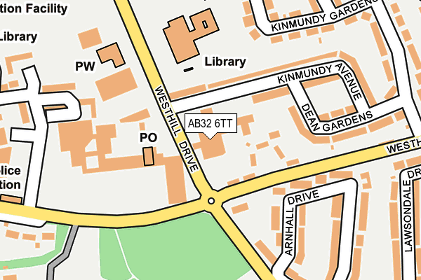 AB32 6TT map - OS OpenMap – Local (Ordnance Survey)
