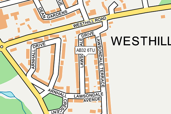 AB32 6TU map - OS OpenMap – Local (Ordnance Survey)