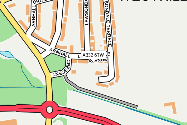 AB32 6TW map - OS OpenMap – Local (Ordnance Survey)