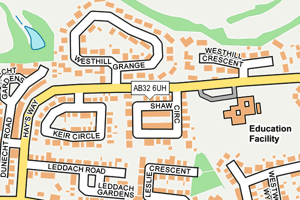 AB32 6UH map - OS OpenMap – Local (Ordnance Survey)