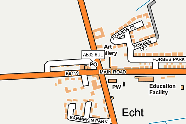 AB32 6UL map - OS OpenMap – Local (Ordnance Survey)