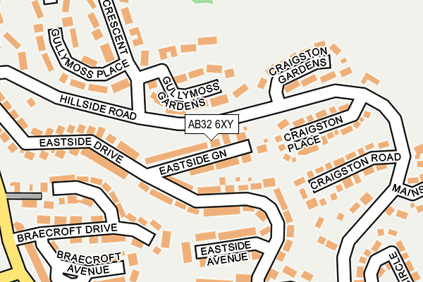 AB32 6XY map - OS OpenMap – Local (Ordnance Survey)