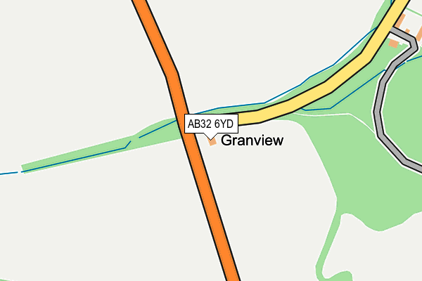 AB32 6YD map - OS OpenMap – Local (Ordnance Survey)