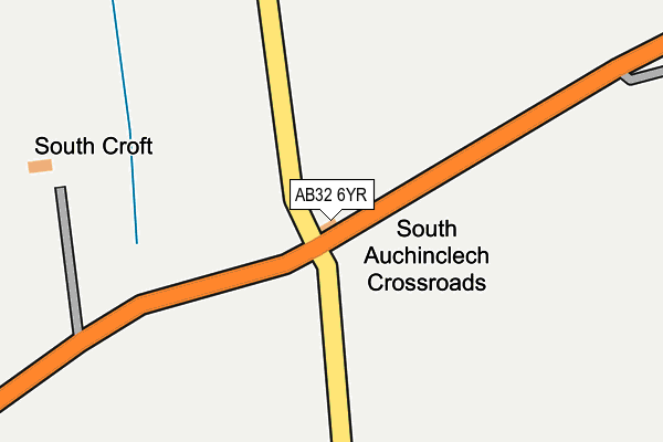 AB32 6YR map - OS OpenMap – Local (Ordnance Survey)