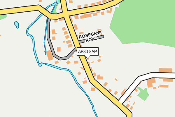 AB33 8AP map - OS OpenMap – Local (Ordnance Survey)