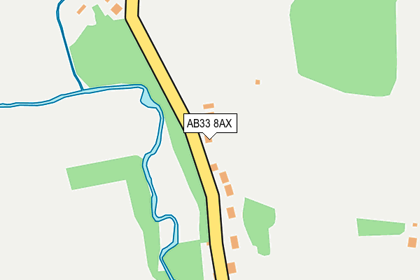 AB33 8AX map - OS OpenMap – Local (Ordnance Survey)