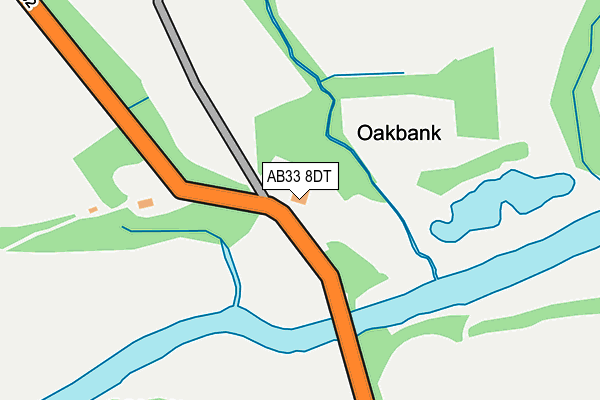 AB33 8DT map - OS OpenMap – Local (Ordnance Survey)