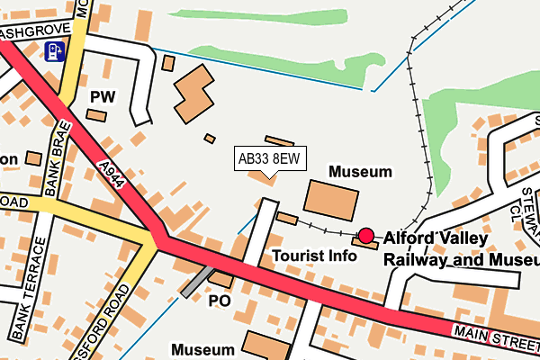 AB33 8EW map - OS OpenMap – Local (Ordnance Survey)
