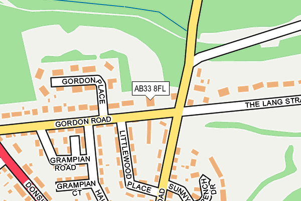 AB33 8FL map - OS OpenMap – Local (Ordnance Survey)