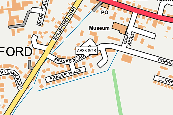 AB33 8GB map - OS OpenMap – Local (Ordnance Survey)