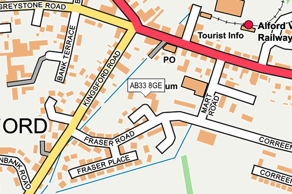 AB33 8GE map - OS OpenMap – Local (Ordnance Survey)