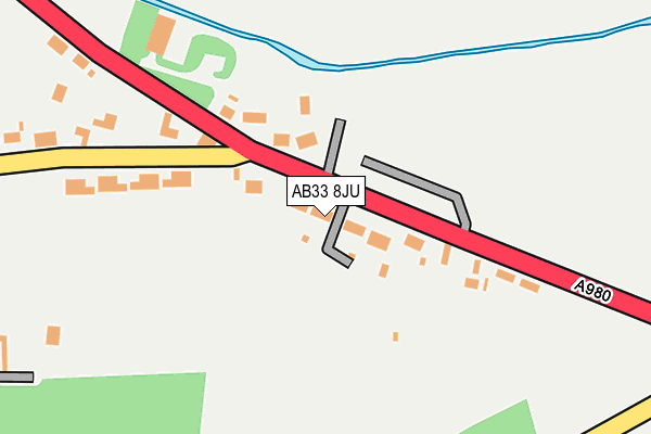 AB33 8JU map - OS OpenMap – Local (Ordnance Survey)