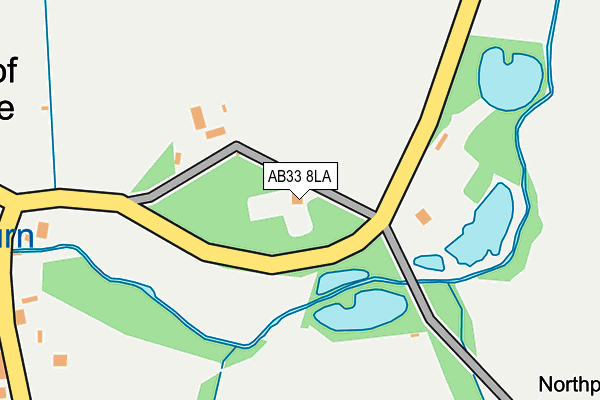 AB33 8LA map - OS OpenMap – Local (Ordnance Survey)