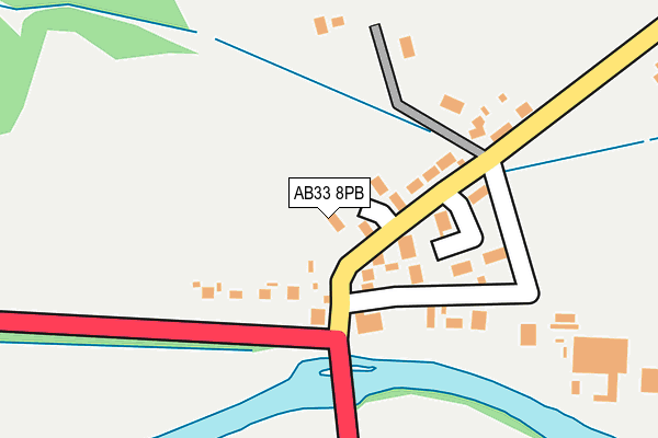 AB33 8PB map - OS OpenMap – Local (Ordnance Survey)