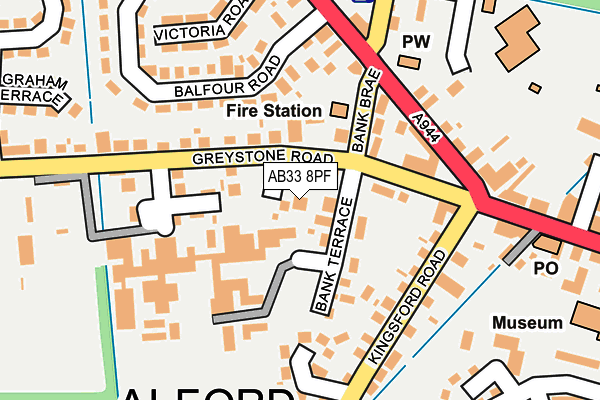 AB33 8PF map - OS OpenMap – Local (Ordnance Survey)