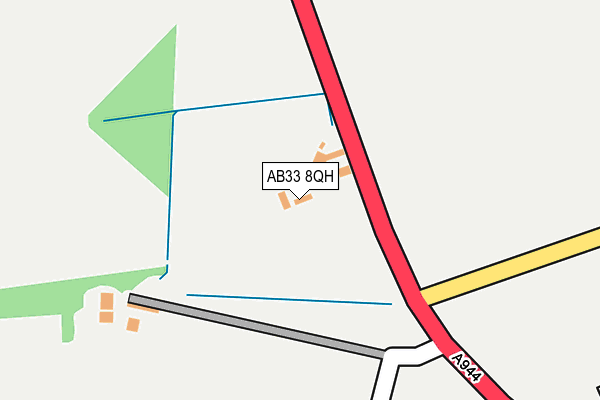 AB33 8QH map - OS OpenMap – Local (Ordnance Survey)