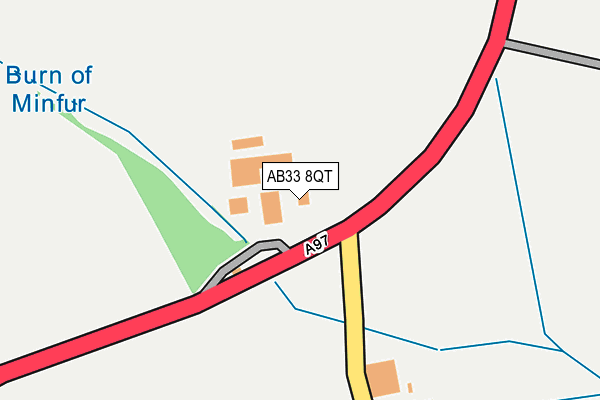 AB33 8QT map - OS OpenMap – Local (Ordnance Survey)